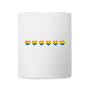 LGBTQ Rainbow Hearts LGBT lgbtqi queer - Mug - white - Front
