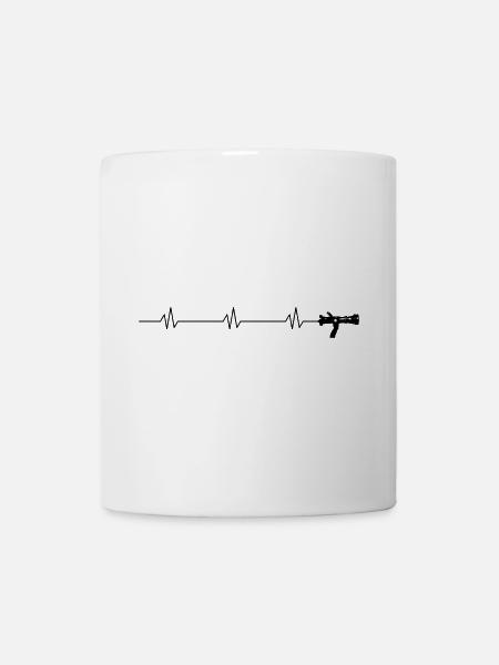 Tuyau à jet creux de pompiers à ligne d’impulsion - Mug blanc - blanc