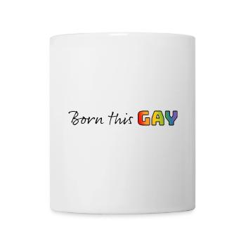 Rainbow né ce gay - Mug blanc - blanc - Devant