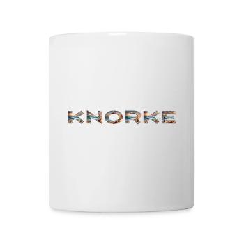 Knorke - Strand mit Leuchtturm - Tasse - Weiß - Vorne