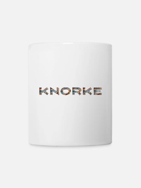 Knorke - Strand mit Leuchtturm - Tasse - Weiß