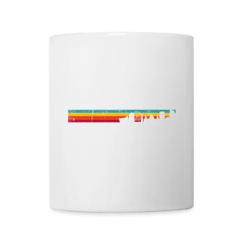Regenbogen Skyline Silhouette - Tasse - Weiß - Vorne