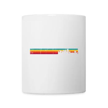 Rayures de la ligne d’horizon du coucher de soleil - Mug blanc - blanc - Devant
