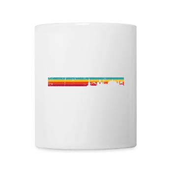 Sonnenuntergang Skyline Regenbogen Streifen - Tasse - Weiß - Vorne