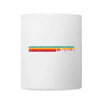 Rétro coucher de soleil Skyline rayures - Mug blanc - blanc - Devant