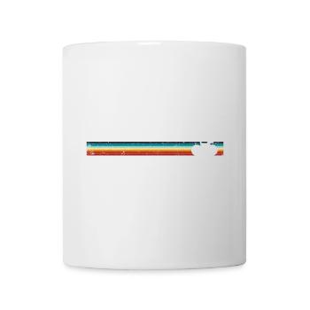 Retro-Fahrrad auf Rainbow Stripes - Tasse - Weiß - Vorne