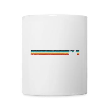 Retro Bicycle on Rainbow Stripes - Mug - white - Front