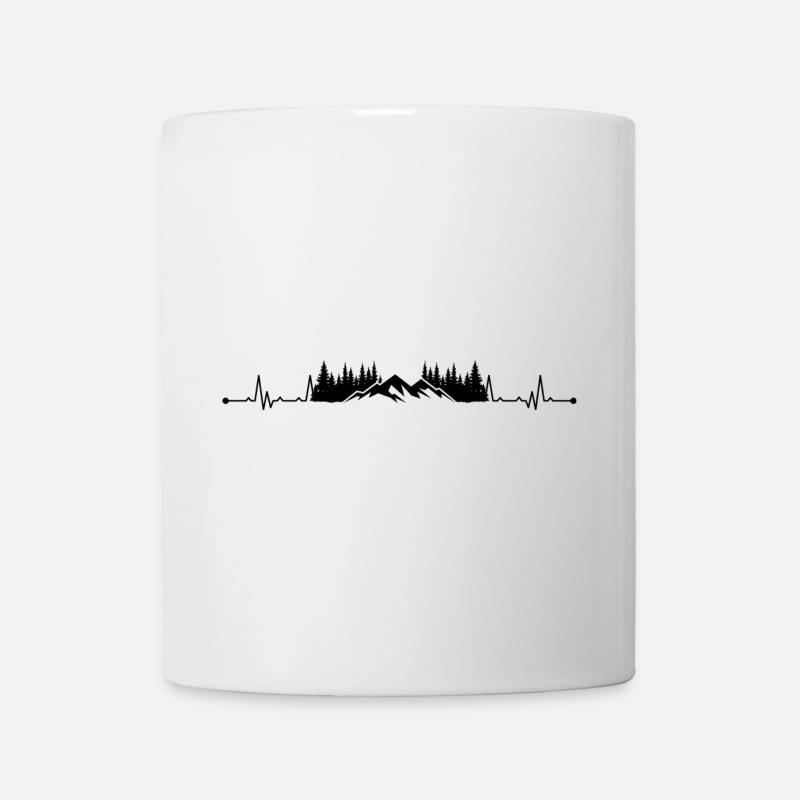 Montagnes de battements de cœur - Mug blanc - blanc