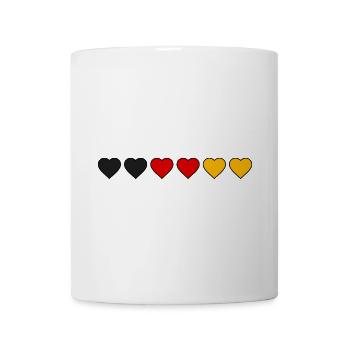 Deutschland Herzen - Tasse - Weiß - Vorne