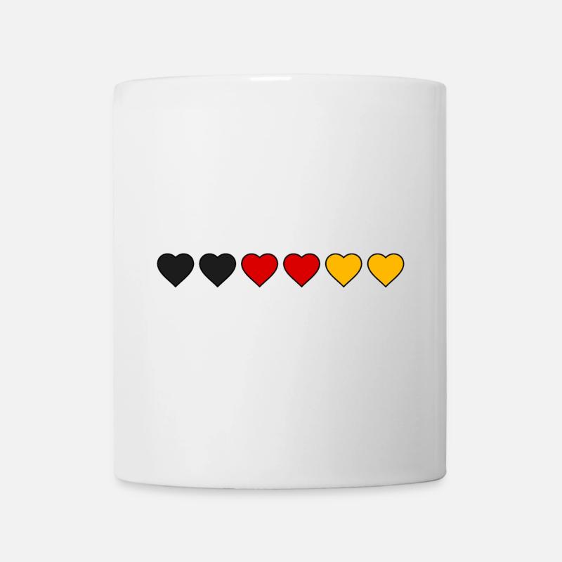 Deutschland Herzen - Tasse - Weiß