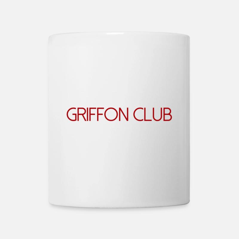 Ecriture rouge griffon club - Mug blanc - blanc