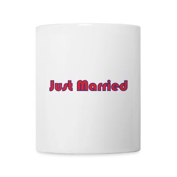 GERADE VERHEIRATET. Junggesellinnenabschied. VALENTINSTAG. PAAR - Tasse - Weiß - Vorne