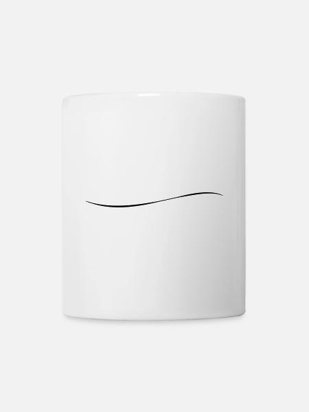 Stroke Art Brushstroke Underscore Crack Line - Mug - white