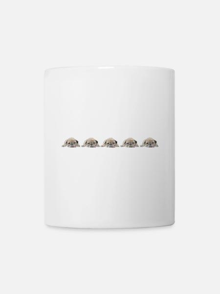 5 Möpse - Tasse - Weiß