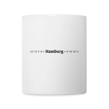 Coordinates City of Hamburg Germany - Mug - white - Front