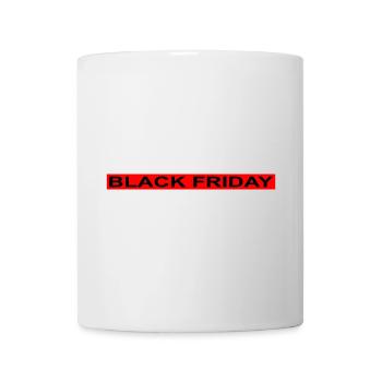 Black Friday bande rouge - Mug blanc - blanc - Devant