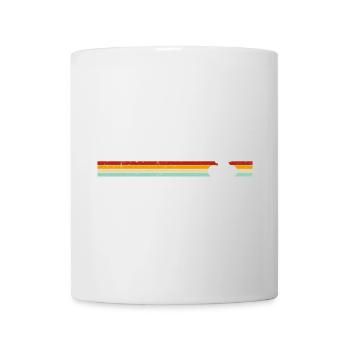 Retro Stripes Bicycle on Gradient Banner - Mug - white - Front