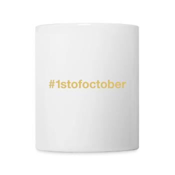 born on October 1 hashtag - Mug - white - Front