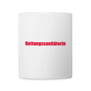 Rettungssanitäterin Schriftzug - Tasse - Weiß - Vorne