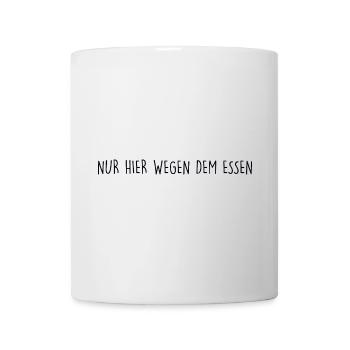 SEULEMENT ICI POUR LA NOURRITURE - Mug blanc - blanc - Devant