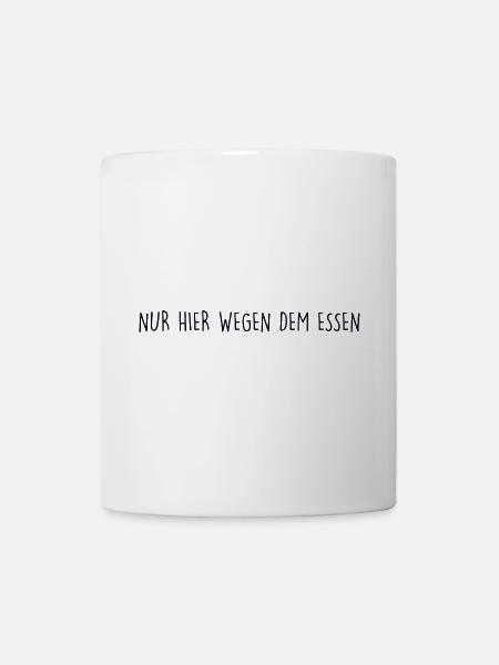 SEULEMENT ICI POUR LA NOURRITURE - Mug blanc - blanc