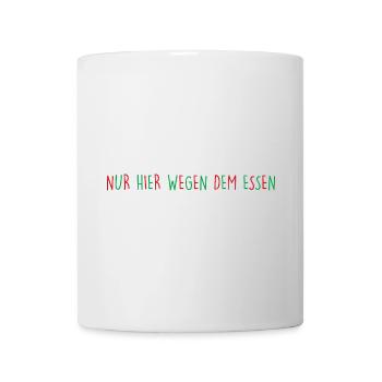 ONLY HERE FOR THE FOOD Christmas - Mug - white - Front