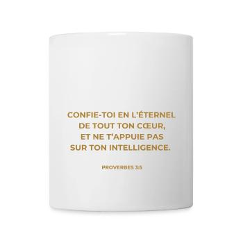 Proverbes 3:5 - Couleur Or - Mug blanc - blanc - Devant