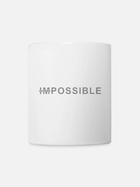 Impossible Shirt – Motivational Nerd Design - Tasse - Weiß