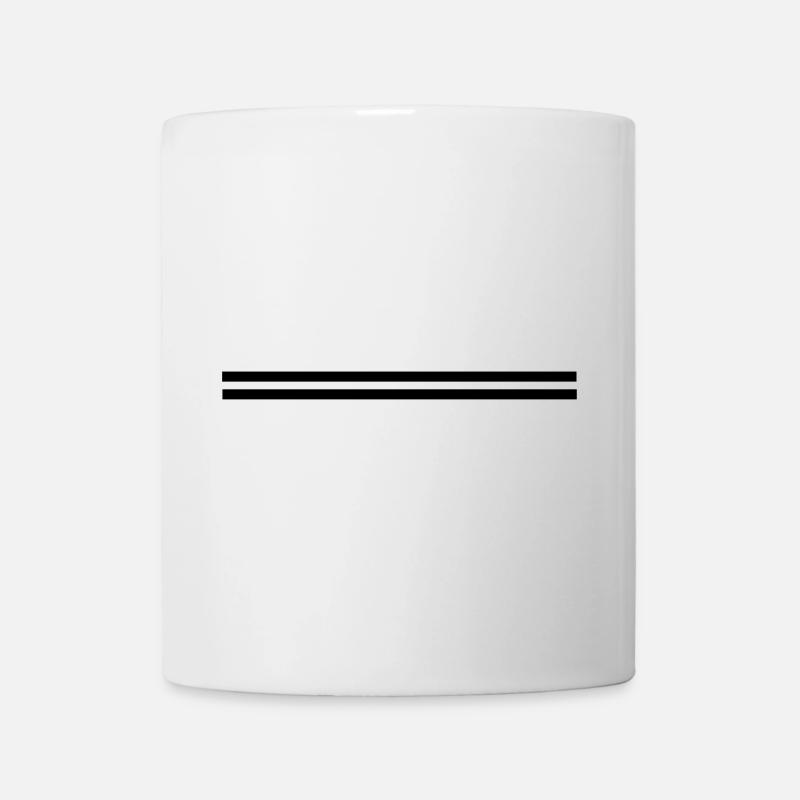 Ligne Double (double line) - Mug blanc - blanc
