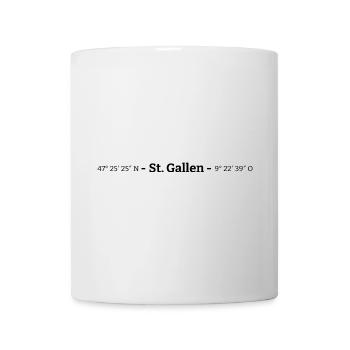 Coordinates St. Gallen Switzerland - Mug - white - Front