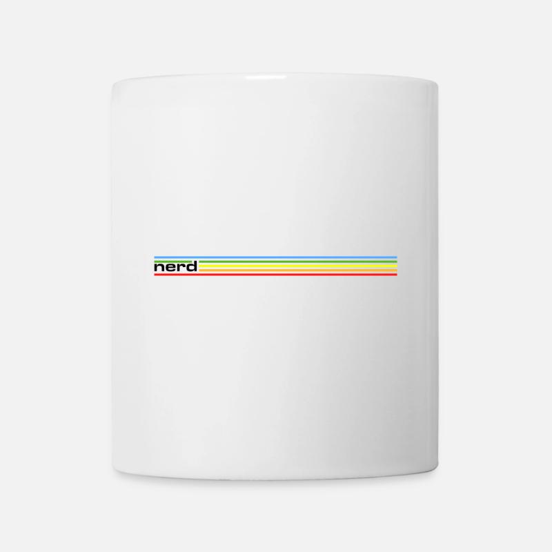 NERDY forever - nerd Rainbow - Tasse - Weiß