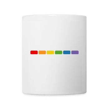 T-shirt LGBT arc-en-ciel - Mug blanc - blanc - Devant