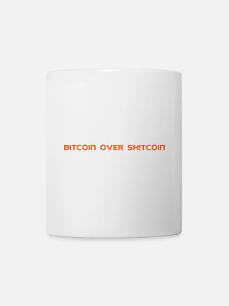 Bitcoin sur Sh !tcoin - Mug blanc - blanc