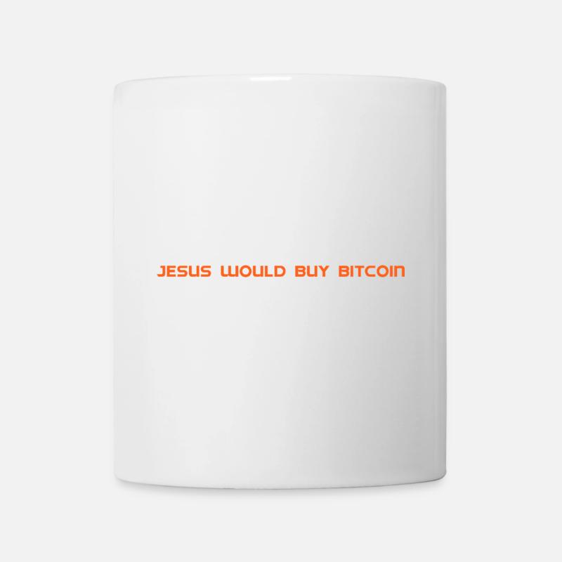 Jésus achèterait des bitcoins - Mug blanc - blanc