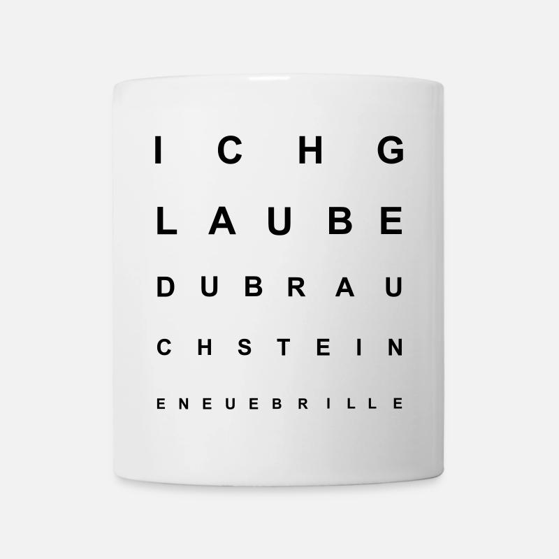 Sehtest / Kurzsichtig - Tasse - Weiß