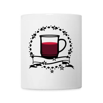 Une tasse de vin chaud - Mug blanc - blanc - Devant
