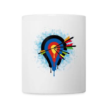 une cible et cinq flèches - Mug blanc - blanc - Devant