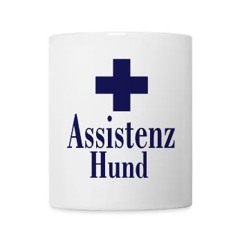 Assistenzhund Zeichen -1B - Tasse - Weiß - Vorne