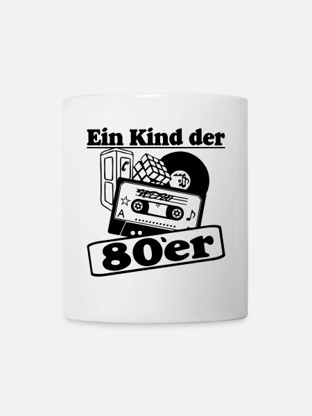 80er Party,Fun Shirt, - Ein Kind der 80er (25) - Tasse - Weiß