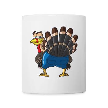 Tailfeathered Turkey Cartoon - Mug - white - Front