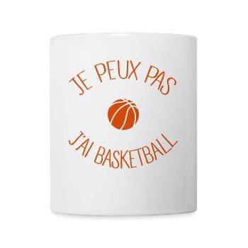 Je peux pas... Basketball - Mug blanc - blanc - Devant