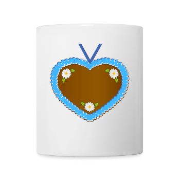Wiesn Herz Blau - Tasse - Weiß - Vorne