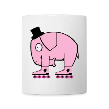 Pinker Elephant - Mug blanc - blanc - Devant