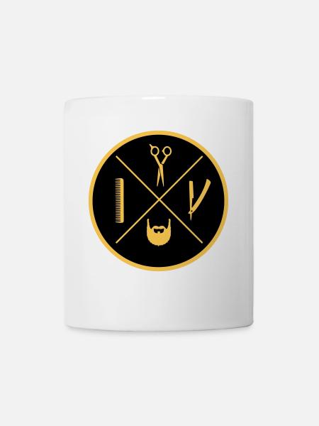 logo barber - Mug blanc - blanc
