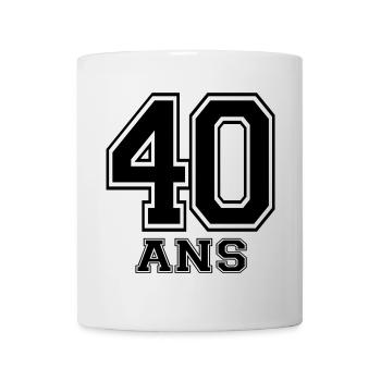 40 ANS,âge - Mug blanc - blanc - Devant