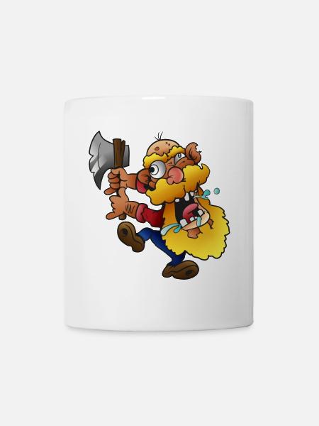 Verrückter Holzfäller - Tasse - Weiß