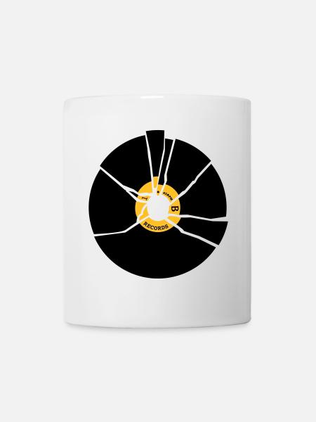 broken record vinyl cd - Mug - white