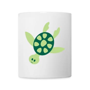 Kunterbunte Meeresschildkröte - Tasse - Weiß - Vorne