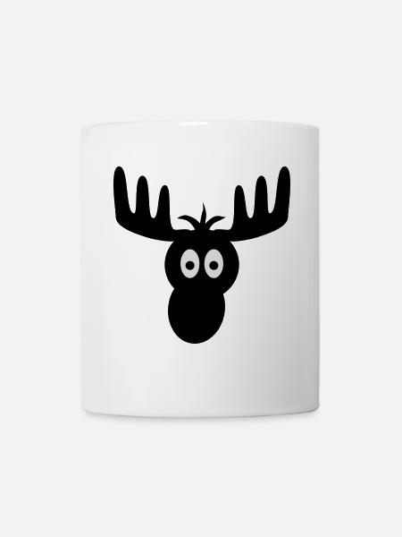Rentier, Weihnachten - Tasse - Weiß