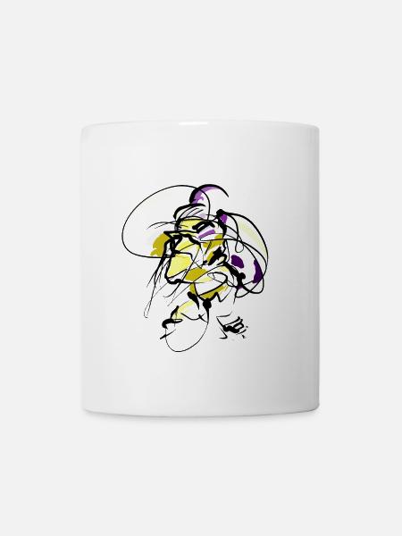Abstrakt - Gesicht - Tasse - Weiß